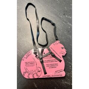 Vee Enterprises E-Z Comfort Small Animal Harness Black Leather Fits To Neck 14.5